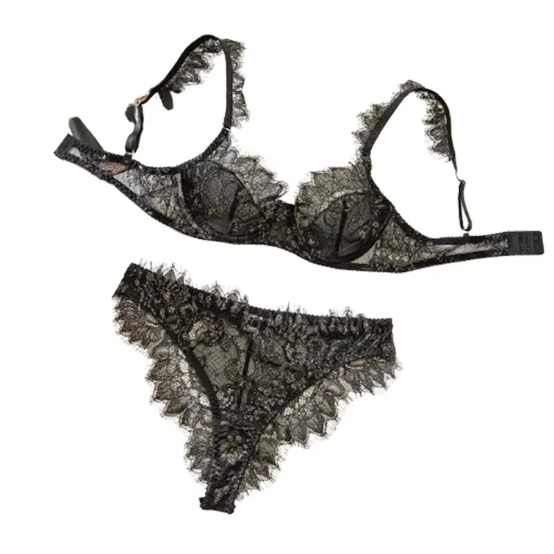 Sexy Bra Brief Set Black Traceless Lingerie Vintage Hollow Out Panties Underwear Lace New Female Luxury Intimate Exotic Set
Sexy Bra Brief Set Black Traceless Lingerie Vintage Hollow Out Panties Underwear Lace New Female Luxury Intimate Exotic Set