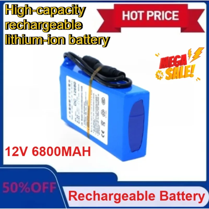 New Durable DC 12V 6800MAH High Capacity Lithium Ion Rechargeable Battery Hot Sale Promotion
New Durable DC 12V 6800MAH High Capacity Lithium Ion Rechargeable Battery Hot Sale Promotion