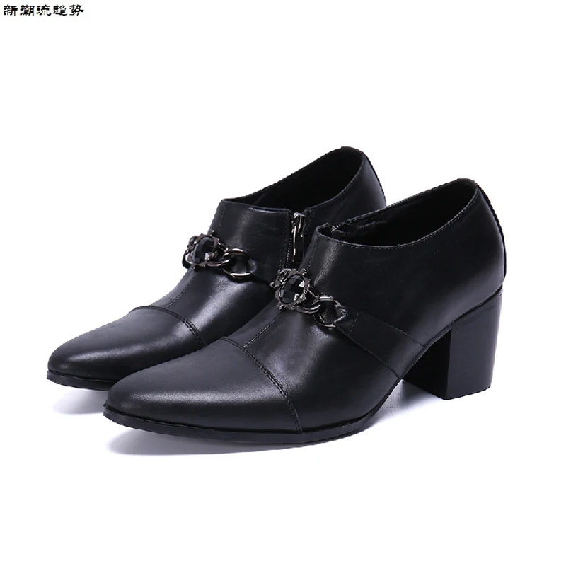 Men Oxfords High Heels Shoes Luxury Genuine Leather Handmade Oxfords Black Classic British Dress Shoes for Male Size 47
Men Oxfords High Heels Shoes Luxury Genuine Leather Handmade Oxfords Black Classic British Dress Shoes for Male Size 47