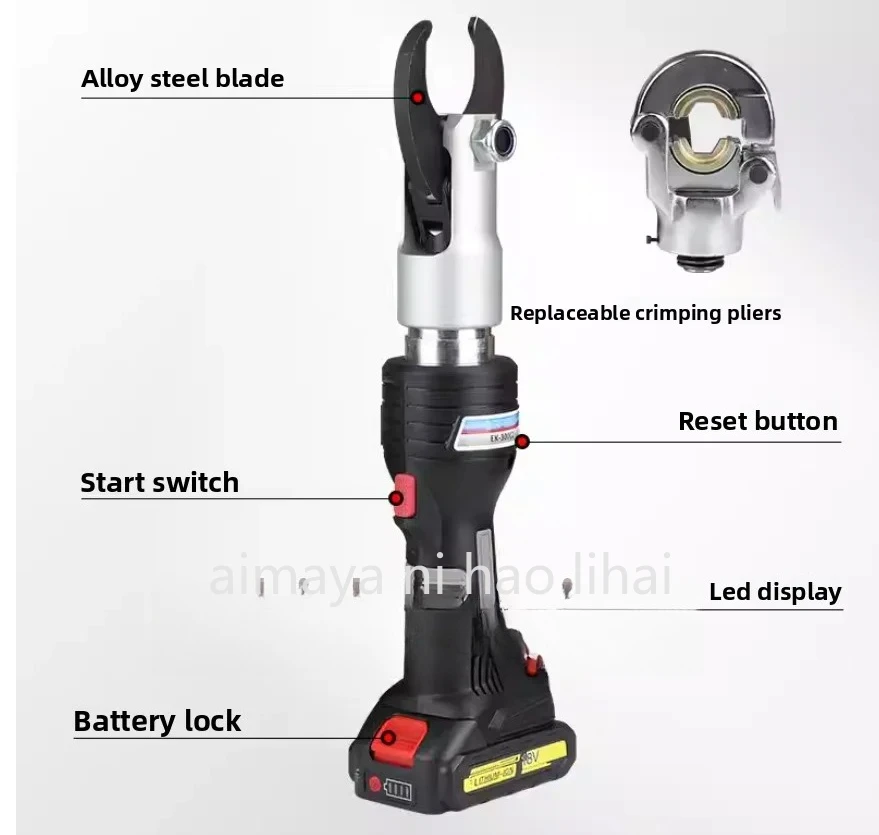 EK-40C Battery Powered Cable Cutter Hydraulic Cordless Electric Cable Cutter with Battery Powered Cable Lugs Crimping Tools
EK-40C Battery Powered Cable Cutter Hydraulic Cordless Electric Cable Cutter with Battery Powered Cable Lugs Crimping Tools