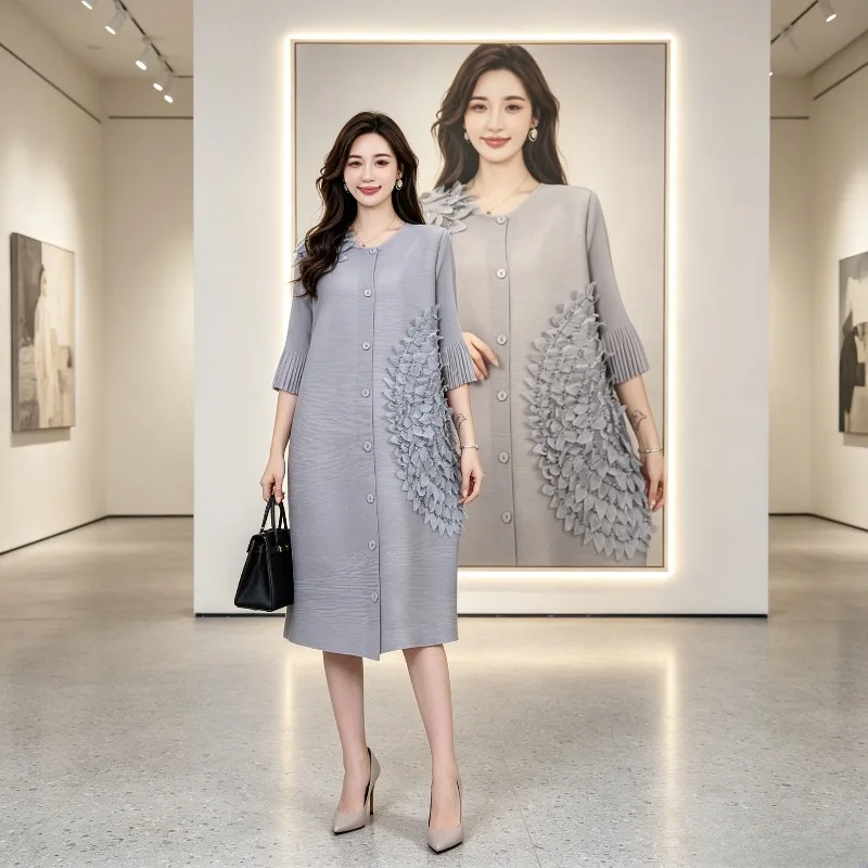 Miyake Pleated Original Design Tummy-Covering Dress 2026 Summer Autumn New Floral Fashion High-End Stylish Cardigan Dress Pleat
Miyake Pleated Original Design Tummy-Covering Dress 2026 Summer Autumn New Floral Fashion High-End Stylish Cardigan Dress Pleat