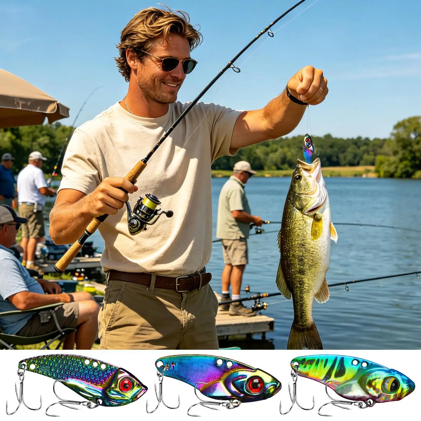 Bass Lures with Hook Small Metal Swimbait Thin-Backed Fishing Lures for Casting for Outdoor Saltwater Lake River Boat Beach
Bass Lures with Hook Small Metal Swimbait Thin-Backed Fishing Lures for Casting for Outdoor Saltwater Lake River Boat Beach