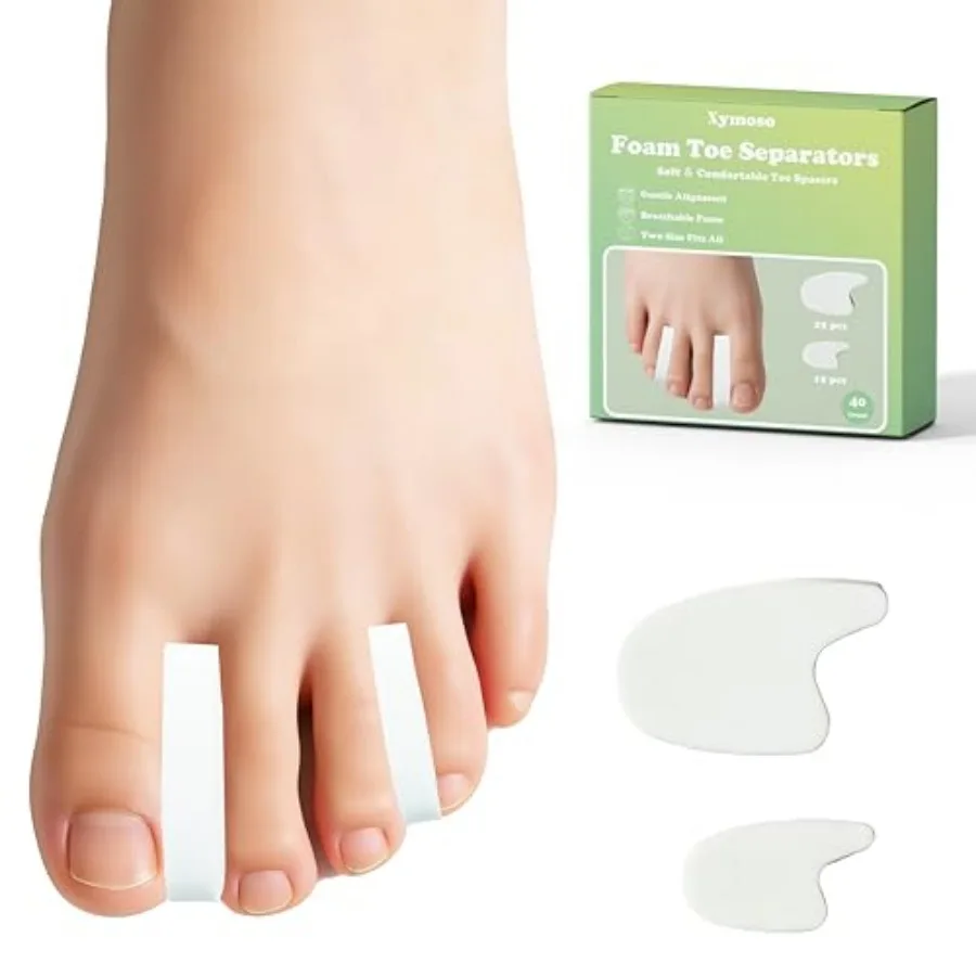 40 Pack Foam Toe Separators Breathable Toe Spacers for Men Women Soft Toe Spreader Pain Relief Overlapping Toes 25L+5S
40 Pack Foam Toe Separators Breathable Toe Spacers for Men Women Soft Toe Spreader Pain Relief Overlapping Toes 25L+5S