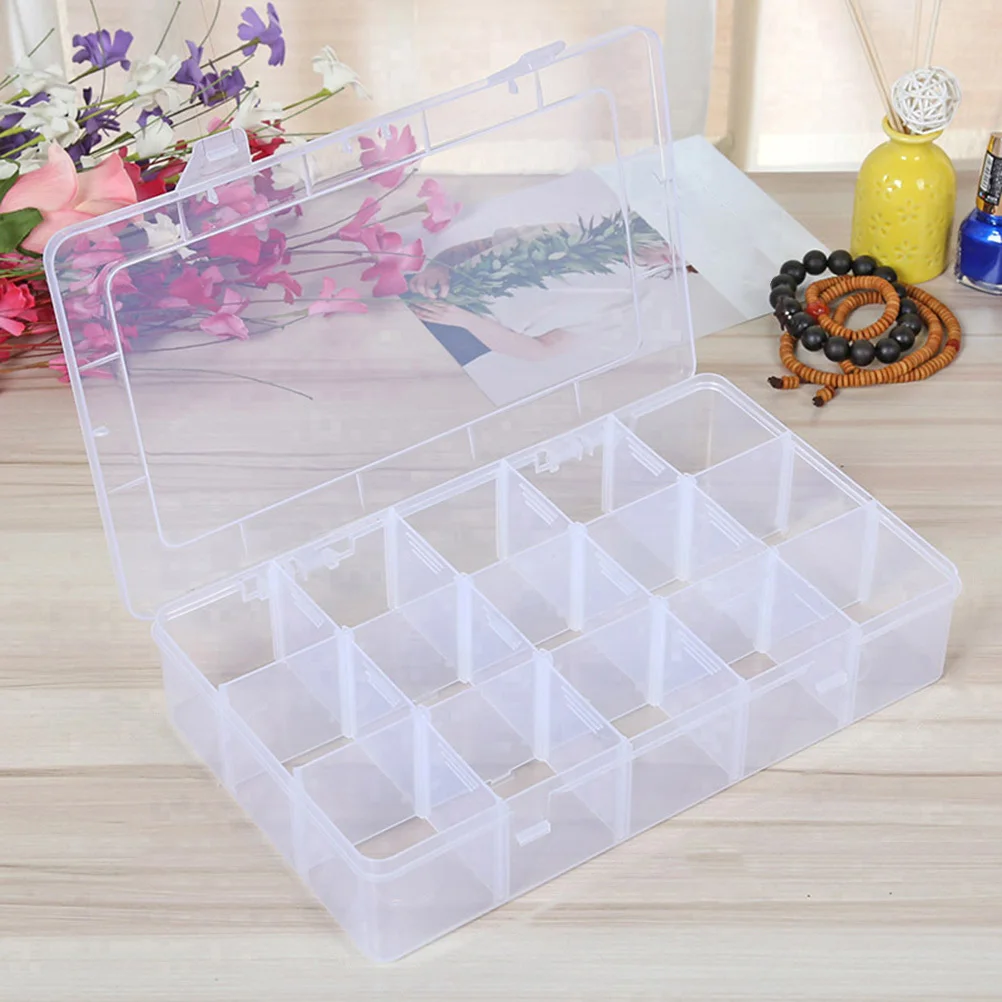 Transparent Plastic Jewelry Organizer Container Adjustable Dividers Loom Bands Earrings Rings Beads Nuts Bolts Crafts
Transparent Plastic Jewelry Organizer Container Adjustable Dividers Loom Bands Earrings Rings Beads Nuts Bolts Crafts