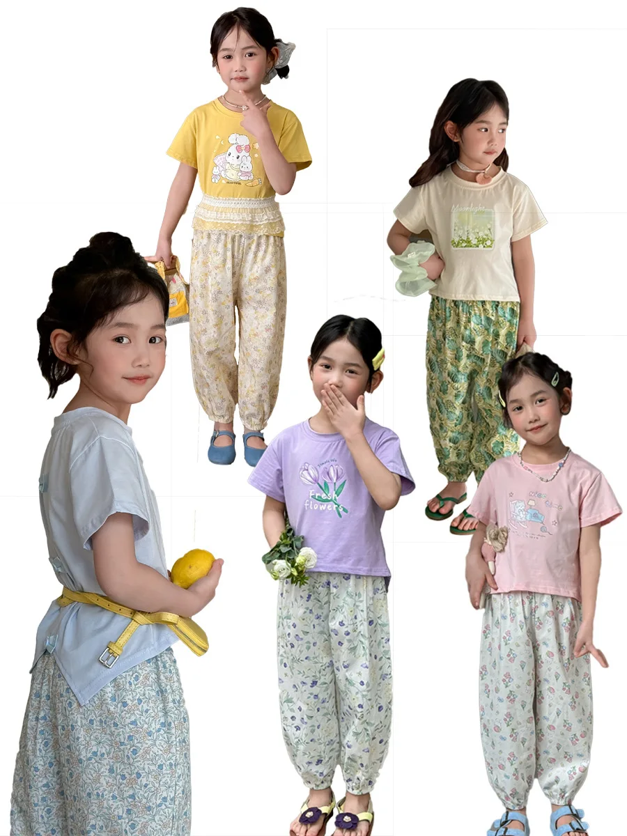 Summer Baby and Girls Cotton Print Bow Tie Short Sleeve T-Shirt+Floral Pant Set School Kid 2PCS Tracksuit Children Outfit 1-10Yr
Summer Baby and Girls Cotton Print Bow Tie Short Sleeve T-Shirt+Floral Pant Set School Kid 2PCS Tracksuit Children Outfit 1-10Yr