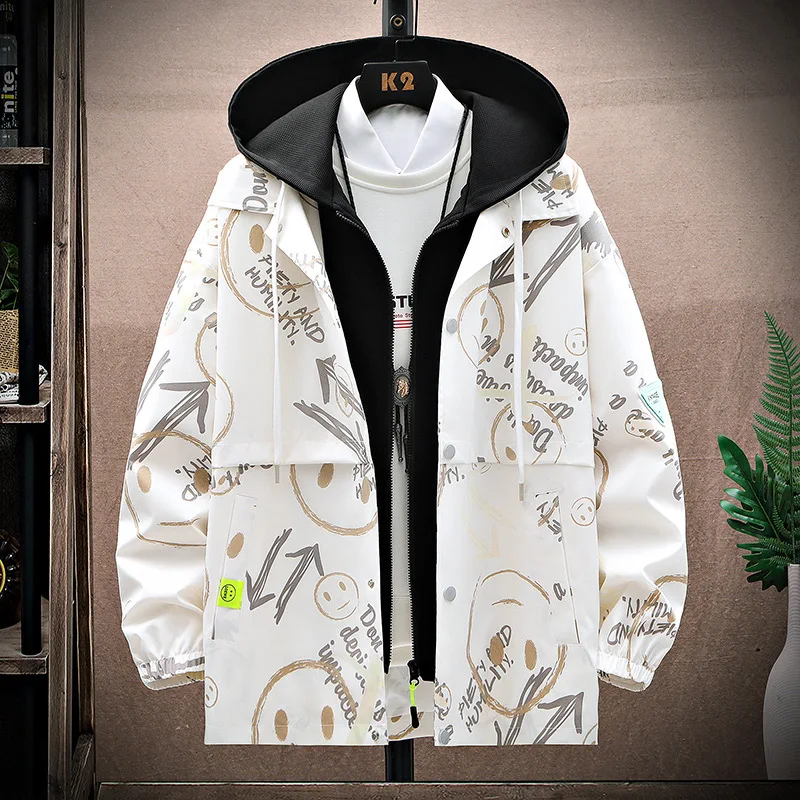 New Spring And Autumn Coat Men's Loose Extra Large Plus Size Hooded Jacket
New Spring And Autumn Coat Men's Loose Extra Large Plus Size Hooded Jacket