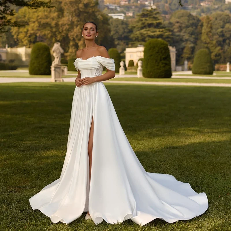 Eightree Elegant A-Line Wedding Dresses Off The Shoulder Lace Pockets Wedding Ball Gowns Women Bridal Ball Prom Dress Customized
Eightree Elegant A-Line Wedding Dresses Off The Shoulder Lace Pockets Wedding Ball Gowns Women Bridal Ball Prom Dress Customized