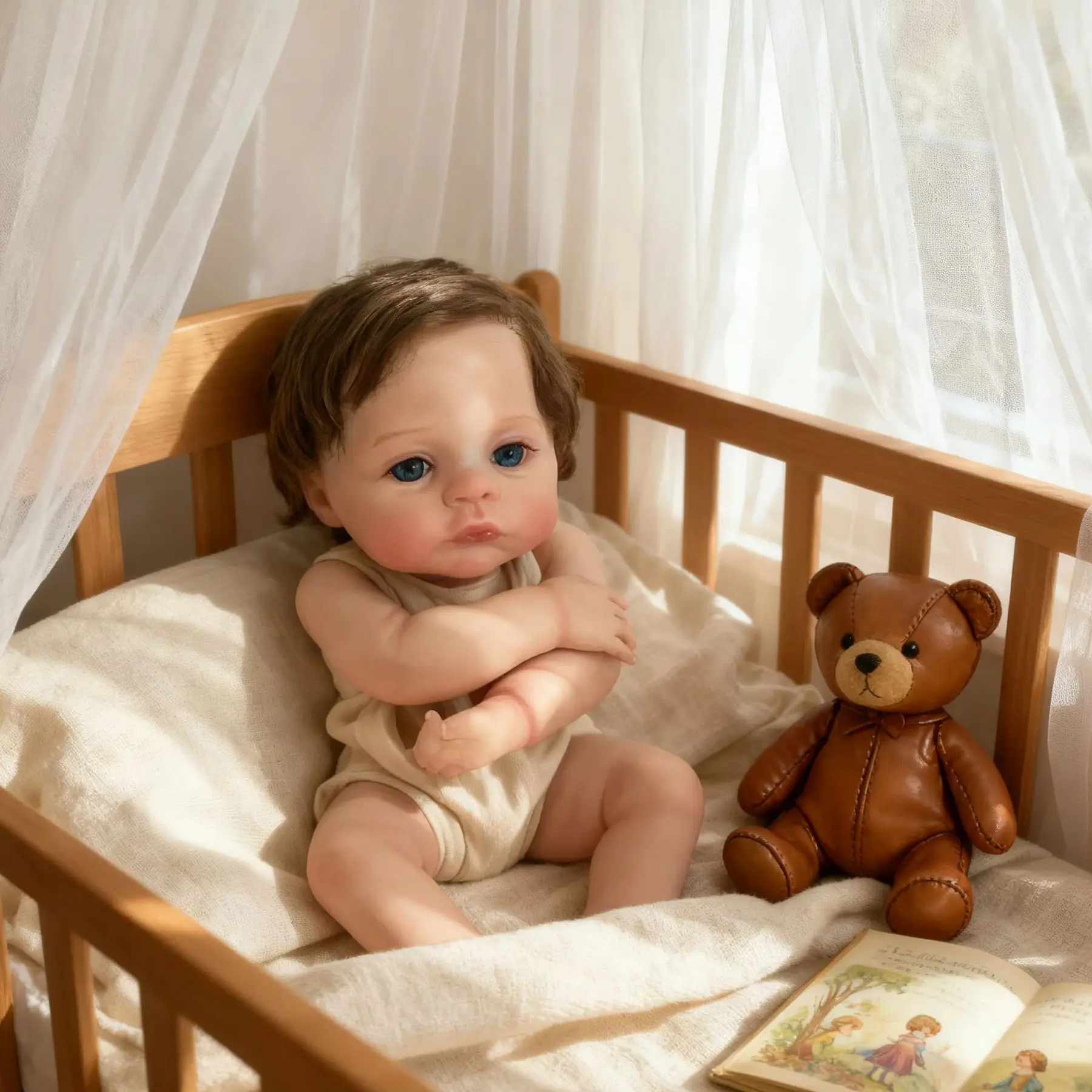 19Inch Unfinished Reborn Doll Kit - Meadow Painted with Planting Hair Lifelike DIY Collectible Doll Making Accessories for En
19Inch Unfinished Reborn Doll Kit - Meadow Painted with Planting Hair Lifelike DIY Collectible Doll Making Accessories for En