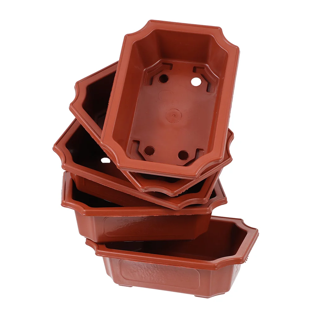 5 PCS Bonsai Pot Plastic Pots Garden Accessories Poor for Plants Orchid Maseta Simple Flower Planter Gardening Cactus
5 PCS Bonsai Pot Plastic Pots Garden Accessories Poor for Plants Orchid Maseta Simple Flower Planter Gardening Cactus