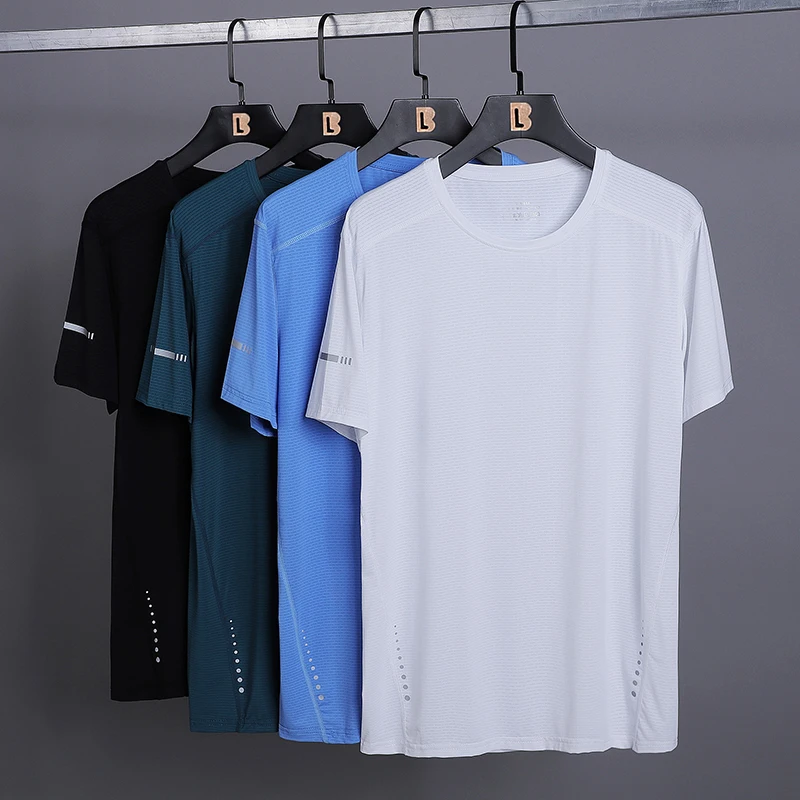 New Arrival Ice Silk T-shirt Quick Dry Fitness Running Sports Short Sleeves Breathable Fabric Nylon Clothes Brand Menswear Sale.
New Arrival Ice Silk T-shirt Quick Dry Fitness Running Sports Short Sleeves Breathable Fabric Nylon Clothes Brand Menswear Sale.