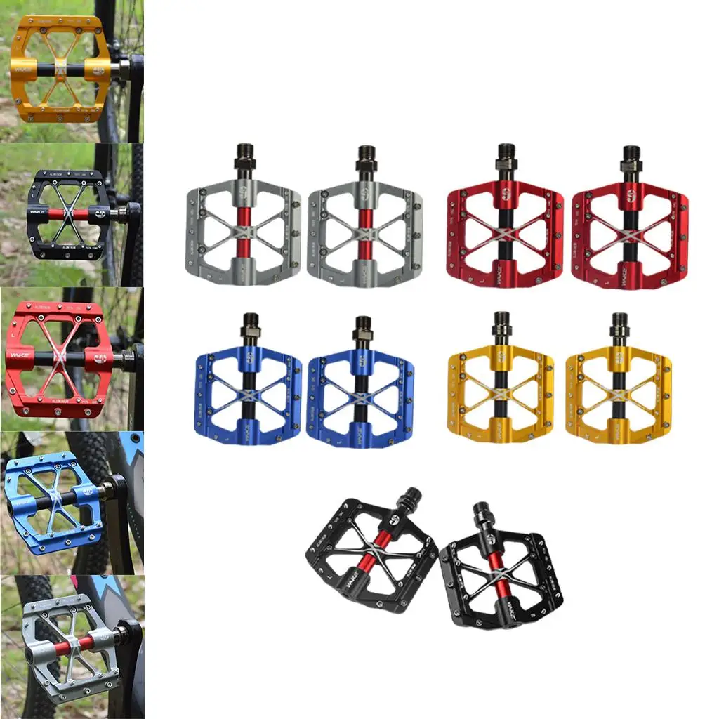 Bicycle Cycling Bike Pedals, Aluminum Alloy Bicycle Pedals for Road Bike, 9/16 Inch Bike Accessories 
Bicycle Cycling Bike Pedals, Aluminum Alloy Bicycle Pedals for Road Bike, 9/16 Inch Bike Accessories