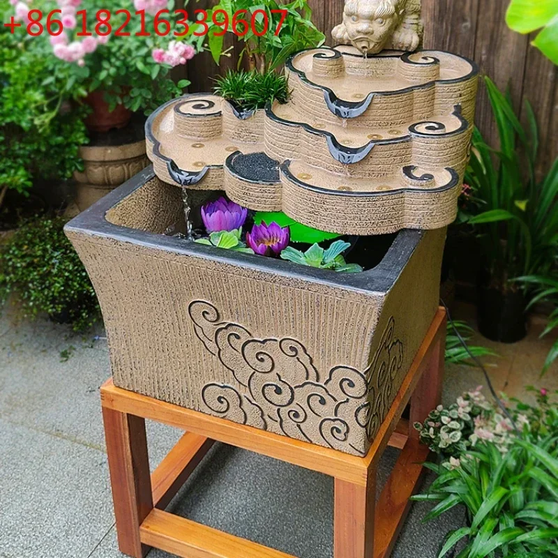 Home Floor Fish Pond Landscape Courtyard Landscape Balcony Housewarming Gifts
Home Floor Fish Pond Landscape Courtyard Landscape Balcony Housewarming Gifts