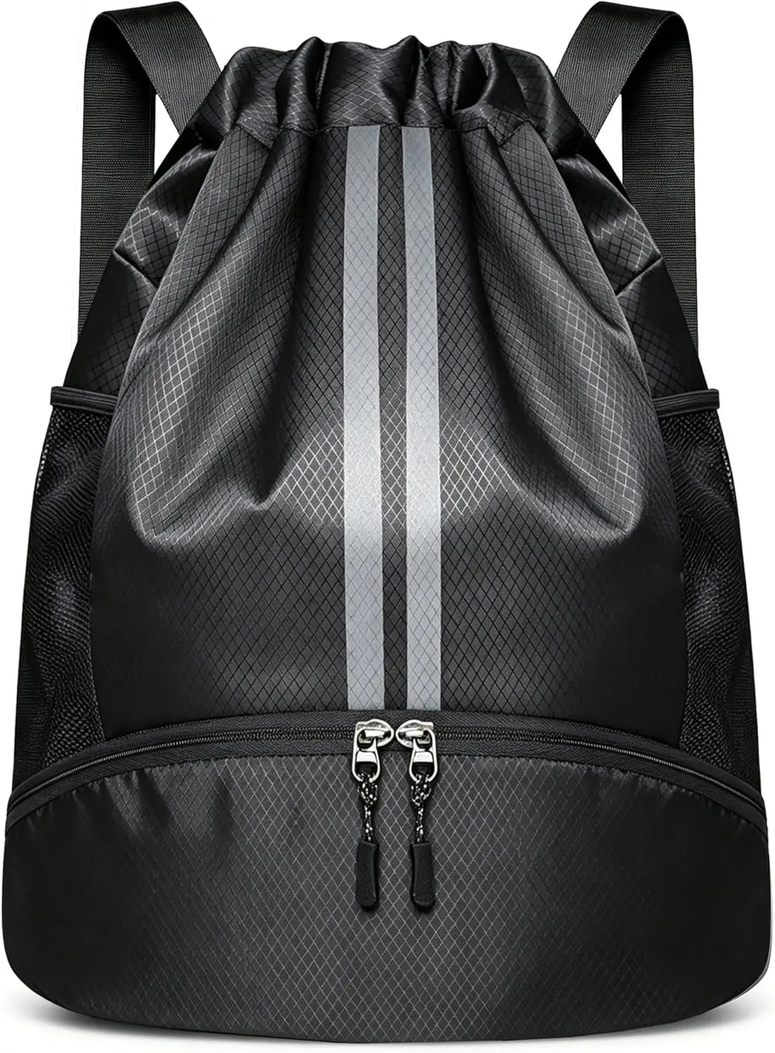Drawstring Backpack with Shoe Compartment for Gym Sports Beach Travel, Lightweight String Bag for Men Women
Drawstring Backpack with Shoe Compartment for Gym Sports Beach Travel, Lightweight String Bag for Men Women