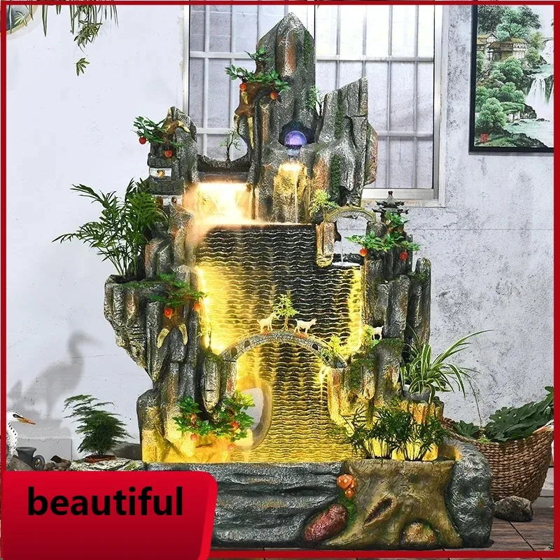 F132 Rockery flowing water fountain large fish pond opening ornament lucky fish tank floor bonsai living room decoration
F132 Rockery flowing water fountain large fish pond opening ornament lucky fish tank floor bonsai living room decoration