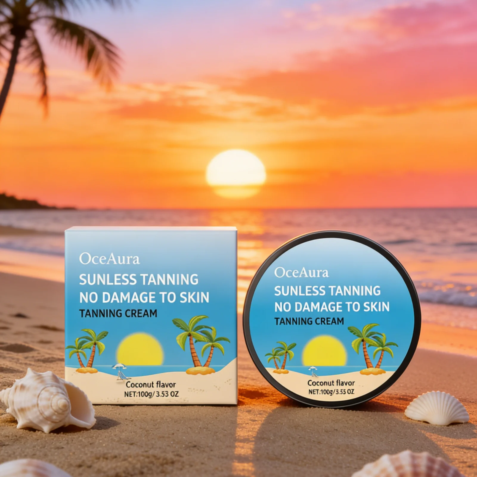 OceAura Tanning Cream Long Lasting UV Protection Sun Tanning Products Non Sticky Coconut Flavor Smooth Body Bronzer Accelerator
OceAura Tanning Cream Long Lasting UV Protection Sun Tanning Products Non Sticky Coconut Flavor Smooth Body Bronzer Accelerator