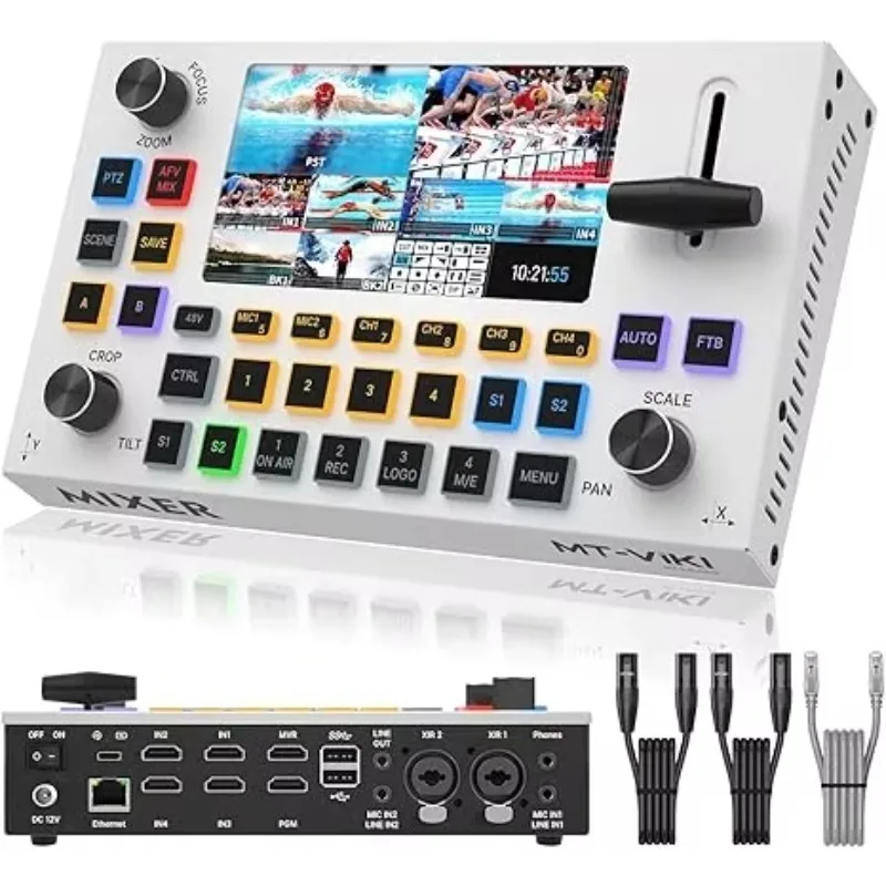 Live Streaming Video Switcher - 4 HDMI Inputs, 5.5-inch LCD Screen, PTZ Control, Chroma Key, USB 3.0 Streaming
Live Streaming Video Switcher - 4 HDMI Inputs, 5.5-inch LCD Screen, PTZ Control, Chroma Key, USB 3.0 Streaming