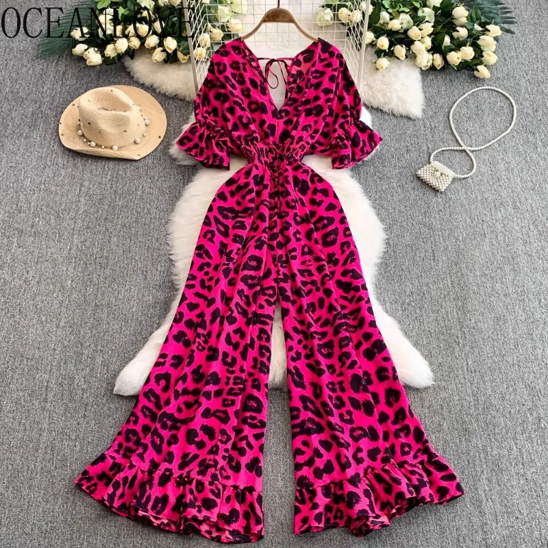 OCEANLOVE Jumpsuits Women Leopard Ruffles High Waist Spring Summer Bodysuits V Neck Wide Leg Fashion Vintage Ropa De Mujer
OCEANLOVE Jumpsuits Women Leopard Ruffles High Waist Spring Summer Bodysuits V Neck Wide Leg Fashion Vintage Ropa De Mujer