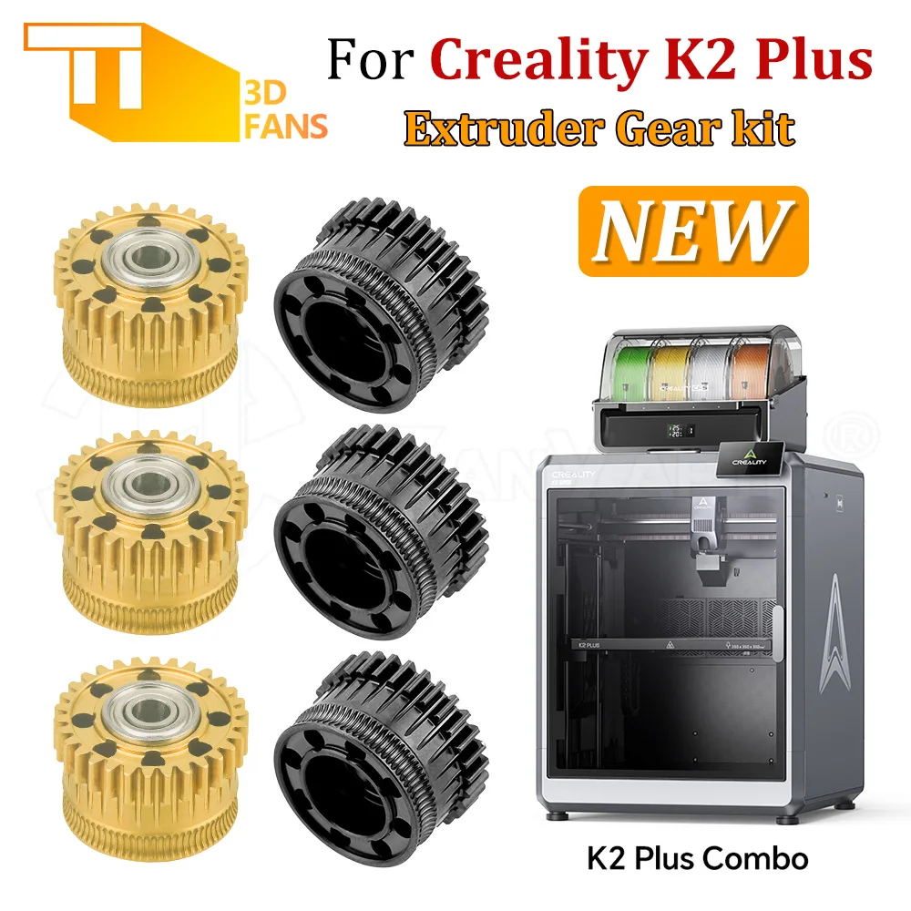 For Creality K2 Plus Upgrade Extruder Gear Kit Dual Helical All Metal Extruder Driver Gear Nickel DLC Coated 3D Printer Parts
For Creality K2 Plus Upgrade Extruder Gear Kit Dual Helical All Metal Extruder Driver Gear Nickel DLC Coated 3D Printer Parts