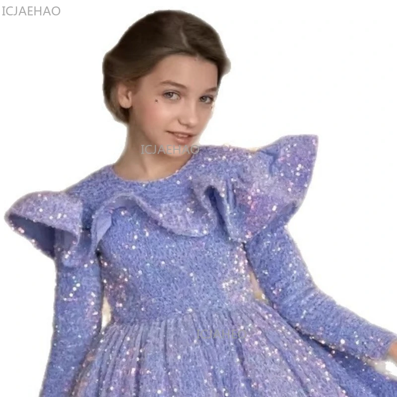 Girls Long Sleeve Sequin Celebration Host New Year Party Pageant Formal Gown Clothes Princess Dress Children Birthday First Year
Girls Long Sleeve Sequin Celebration Host New Year Party Pageant Formal Gown Clothes Princess Dress Children Birthday First Year