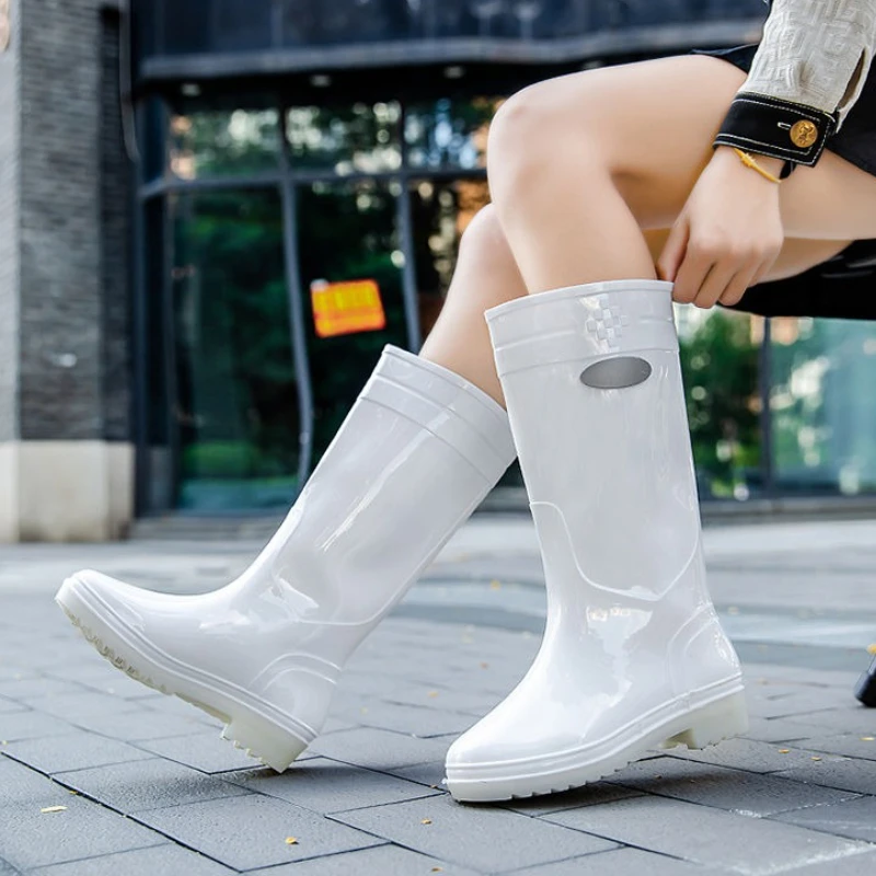 Women's High Rubber Boots Waterproof Anti Slip Wear Resistant for Work Farming Gardening Kitchen Low Heel Rain Boots
Women's High Rubber Boots Waterproof Anti Slip Wear Resistant for Work Farming Gardening Kitchen Low Heel Rain Boots