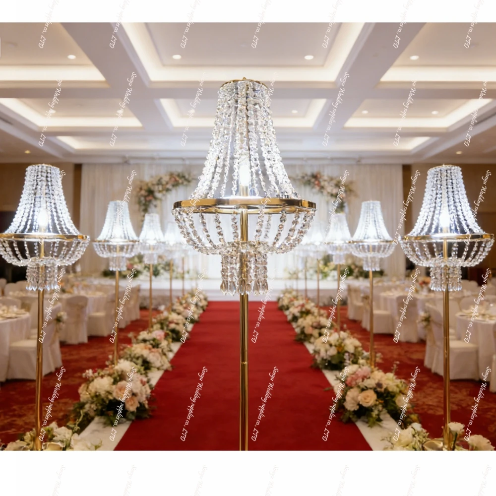 6pcs))Wedding Party Garden Aisle Metal Acrylic Chandelier Arch Stand Hanging acrylic Crystal Pendant Lights center piece
6pcs))Wedding Party Garden Aisle Metal Acrylic Chandelier Arch Stand Hanging acrylic Crystal Pendant Lights center piece