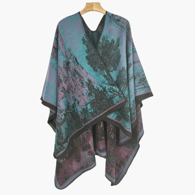 Imitation Cashmere Cape Double Sided Dual Purpose Shawl Thickened Warmth Scarf for Style Poncho Car Travel Warmth Women Blue
Imitation Cashmere Cape Double Sided Dual Purpose Shawl Thickened Warmth Scarf for Style Poncho Car Travel Warmth Women Blue