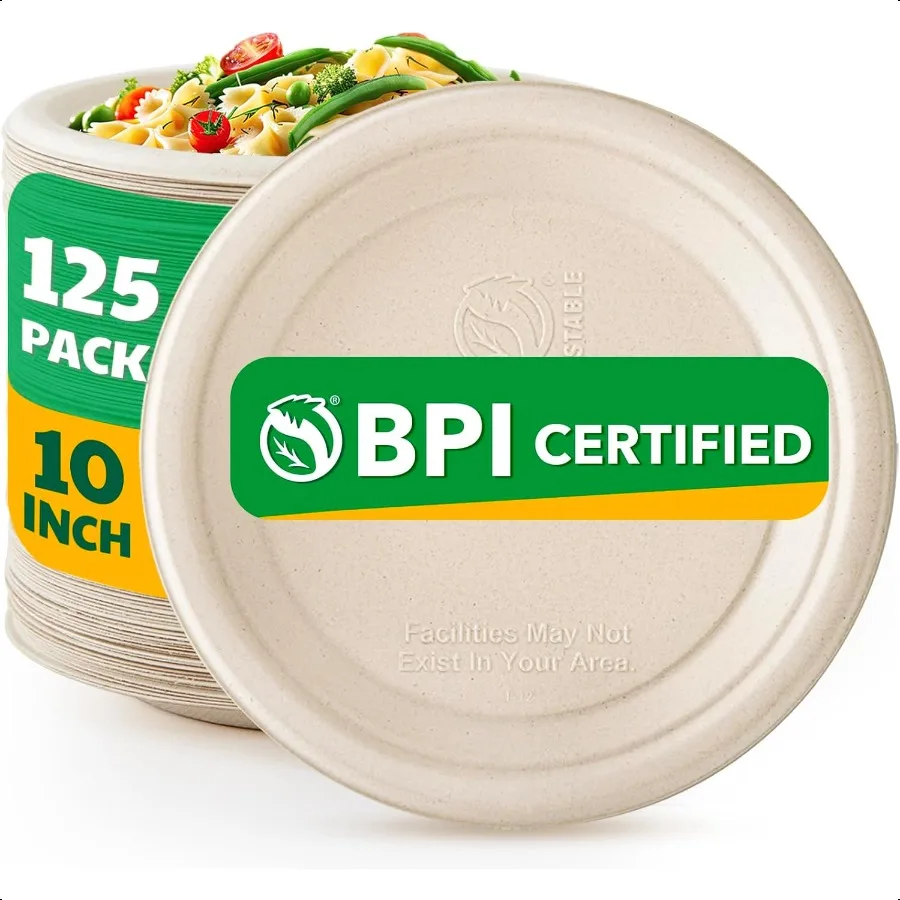 100 Compostable Paper Plates 10 Inch 125 Count Biodegradable Bagasse Plates Heavy Duty Plates Bulk for Party MicrowaveSafe Soa
100 Compostable Paper Plates 10 Inch 125 Count Biodegradable Bagasse Plates Heavy Duty Plates Bulk for Party MicrowaveSafe Soa