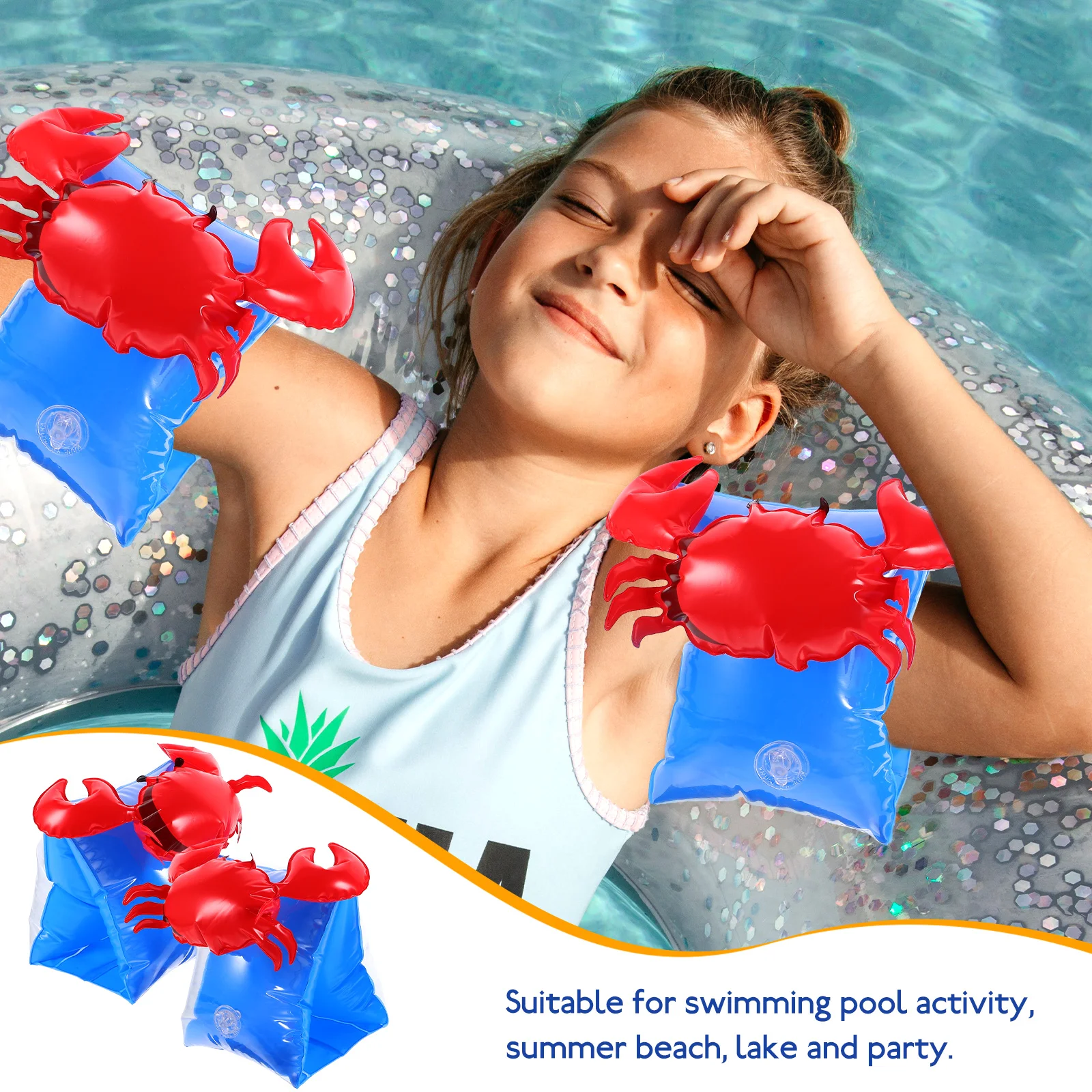2pcs Crab Arm PVC Armb s for Kids Pool Floating Ring Men Women Swimming Arm Floaties Accessory Beach Lake Party
2pcs Crab Arm PVC Armb s for Kids Pool Floating Ring Men Women Swimming Arm Floaties Accessory Beach Lake Party