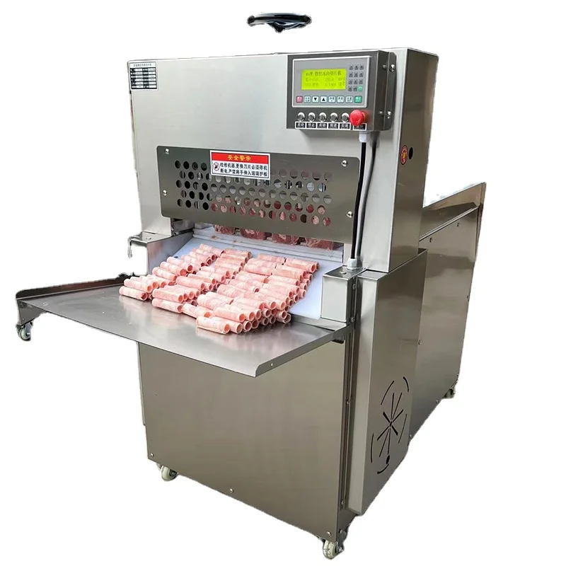 Stainless Steel Automatic Meat Slicer Frozen Mutton Beef Roll Cutting Machine Bacon Mutton
Stainless Steel Automatic Meat Slicer Frozen Mutton Beef Roll Cutting Machine Bacon Mutton
