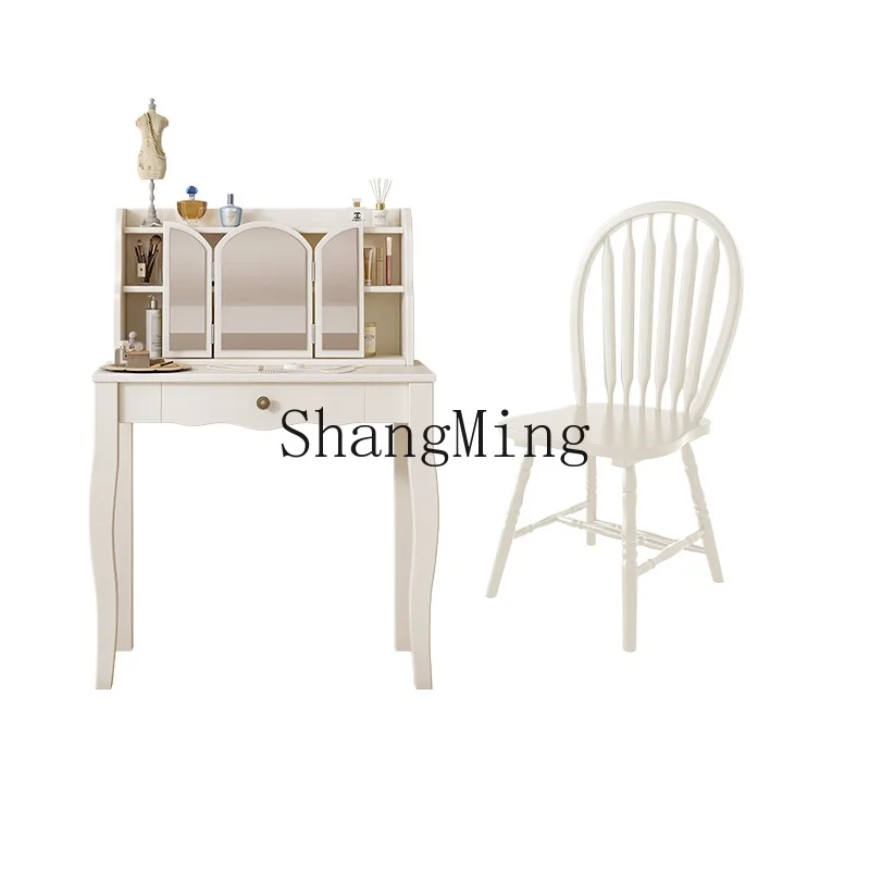 LXY white solid wood dresser bedroom cream wind makeup integrated small apartment storage cabinet
LXY white solid wood dresser bedroom cream wind makeup integrated small apartment storage cabinet