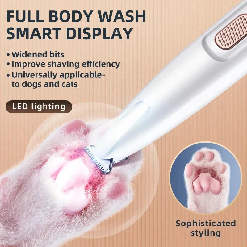 NEW Dog Paw Trimmer with LED Light Fully Waterproof Pet Hair Trimmer
NEW Dog Paw Trimmer with LED Light Fully Waterproof Pet Hair Trimmer