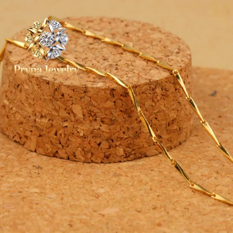 Pryna Jewelry 24K Gold Melon Seed Chain Necklace Women's AU999 - Seamless links, warm luster, hypoallergenic, for gentle & offi
Pryna Jewelry 24K Gold Melon Seed Chain Necklace Women's AU999 - Seamless links, warm luster, hypoallergenic, for gentle & offi
