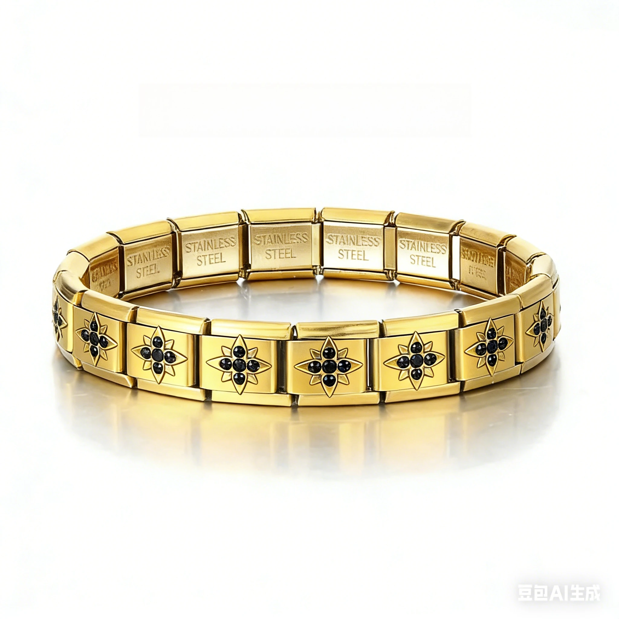 18pcs Gold Color Black Zircon Stellifor Charms Italian Stainless Steel Bracelet for Woman Men DIY Jewelry Set Watch Strap Chain
18pcs Gold Color Black Zircon Stellifor Charms Italian Stainless Steel Bracelet for Woman Men DIY Jewelry Set Watch Strap Chain