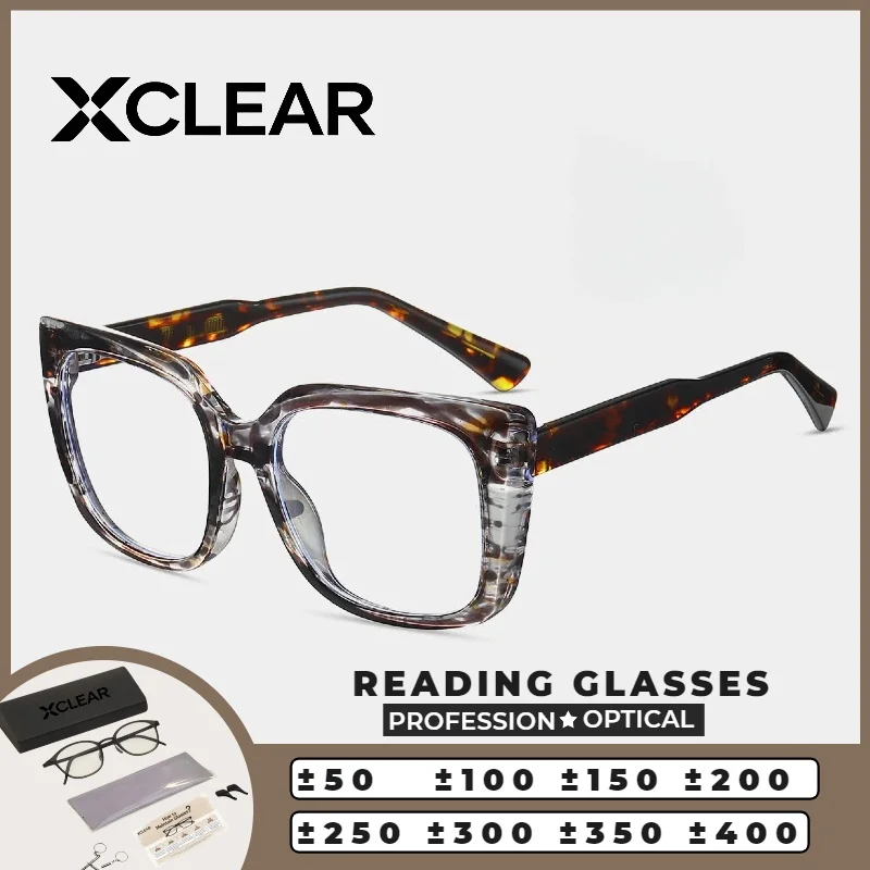 XCLEAR Reading Glasses Oversize Frame Square Optical Anti Blue Ray Myopia Progressive Eyeglasses Prescription Glasses
XCLEAR Reading Glasses Oversize Frame Square Optical Anti Blue Ray Myopia Progressive Eyeglasses Prescription Glasses