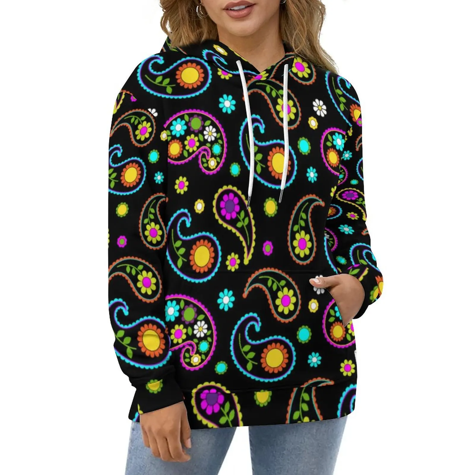Paisley Print Hoodies Woman Colorful Floral Hip Hop Casual Hoodie Autumn Long Sleeve Aesthetic Graphic Hooded Sweatshirts
Paisley Print Hoodies Woman Colorful Floral Hip Hop Casual Hoodie Autumn Long Sleeve Aesthetic Graphic Hooded Sweatshirts