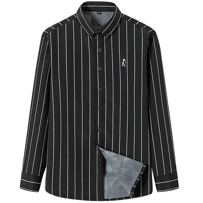 Autumn and Winter Oxford Spinning Long Sleeve Fleece Shirt Men's Warm Striped Youth Thickened Durable Jacket Casual Trend Shirts
Autumn and Winter Oxford Spinning Long Sleeve Fleece Shirt Men's Warm Striped Youth Thickened Durable Jacket Casual Trend Shirts