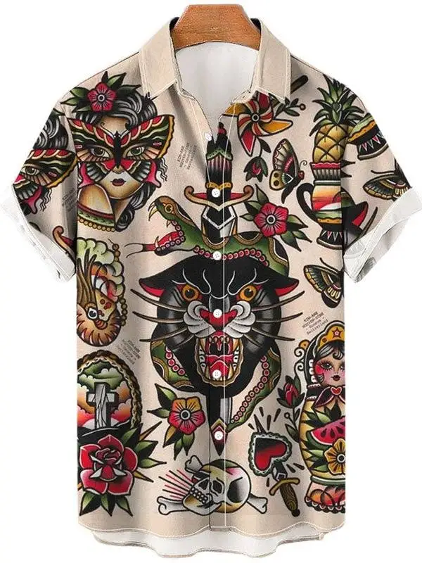 3D Printed Men's Casual Lapel irt ort Sve Loose Fit Youthful ular Summer Casual Wear Printed Fabric Other Material
3D Printed Men's Casual Lapel irt ort Sve Loose Fit Youthful ular Summer Casual Wear Printed Fabric Other Material