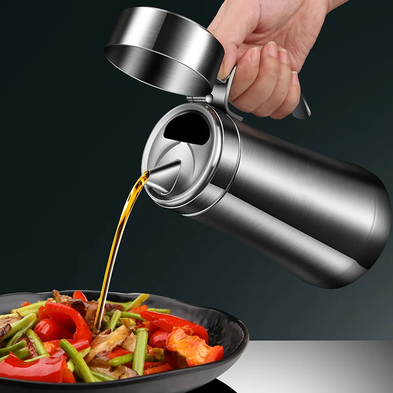 European Oil Bottle New Leak Proof Kitchen Oil Dispenser Stainless Steel Large Oil Can for Home Use
European Oil Bottle New Leak Proof Kitchen Oil Dispenser Stainless Steel Large Oil Can for Home Use