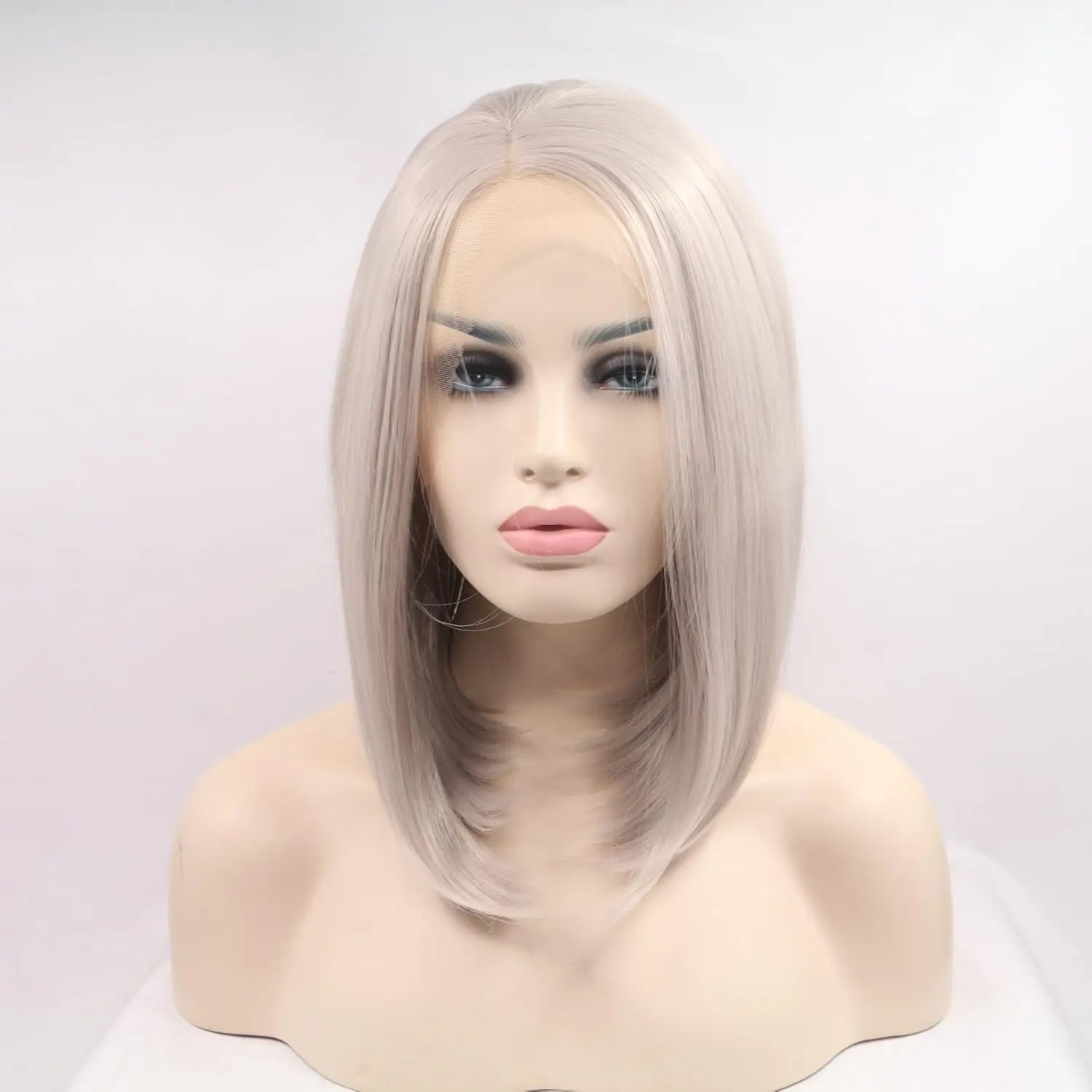Sylvia Silver Grey Wigs Synthetic Grey Lace Front Straight Bob Wigs Heat Resistant Fiber Short Hair Wigs 14"
Sylvia Silver Grey Wigs Synthetic Grey Lace Front Straight Bob Wigs Heat Resistant Fiber Short Hair Wigs 14"
