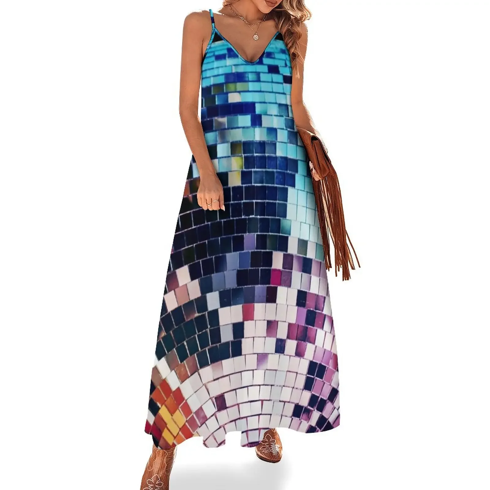 Disco Ball - Mirrorball Colorful Sleeveless Dress evening dress woman festival outfit women Female dress Prom gown
Disco Ball - Mirrorball Colorful Sleeveless Dress evening dress woman festival outfit women Female dress Prom gown