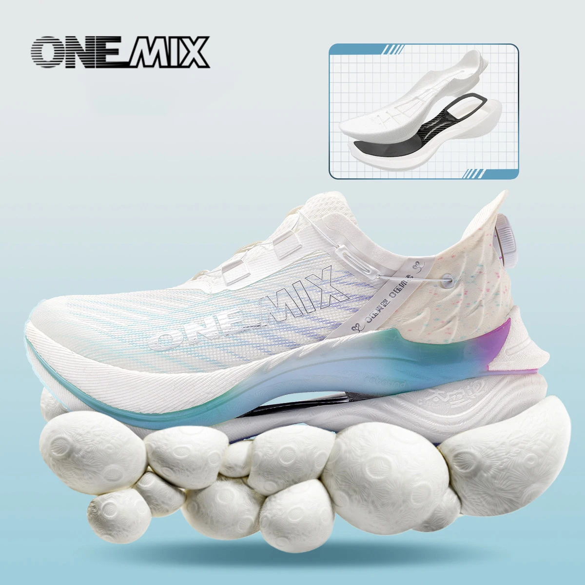 ONEMIX New Full Palm Carbon Plate Marathon Professional Running Shoes Ultra Light Shock-Absorbing Rebound Knob Sneakers
ONEMIX New Full Palm Carbon Plate Marathon Professional Running Shoes Ultra Light Shock-Absorbing Rebound Knob Sneakers