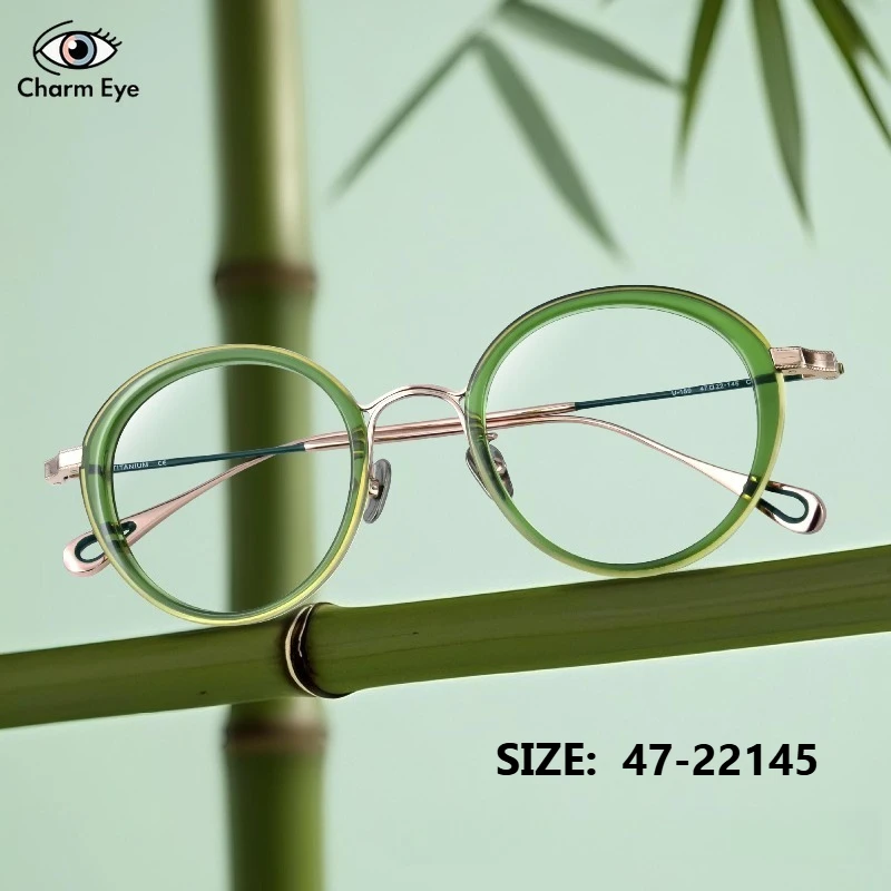 Green Women Pure Titanium Glasses Frame High-quality Acetate Elliptical Small Frames Myopia Optical Male Prescription Eyeglasses
Green Women Pure Titanium Glasses Frame High-quality Acetate Elliptical Small Frames Myopia Optical Male Prescription Eyeglasses