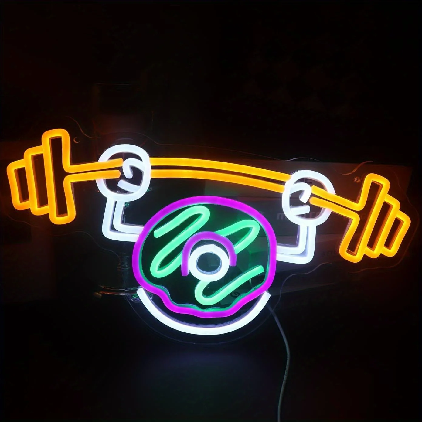 Donut Lift Barbell Neon Sign, USB Powered Dimmable Light, Suitable for Bedrooms, Game Rooms
Donut Lift Barbell Neon Sign, USB Powered Dimmable Light, Suitable for Bedrooms, Game Rooms
