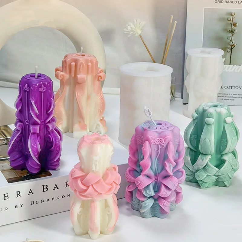 Columnar Pattern Candle Silicone Mold New Vine Shape Candle Gypsum Resin Mold Gardening Home Decoration DIY Handicraft Gift
Columnar Pattern Candle Silicone Mold New Vine Shape Candle Gypsum Resin Mold Gardening Home Decoration DIY Handicraft Gift