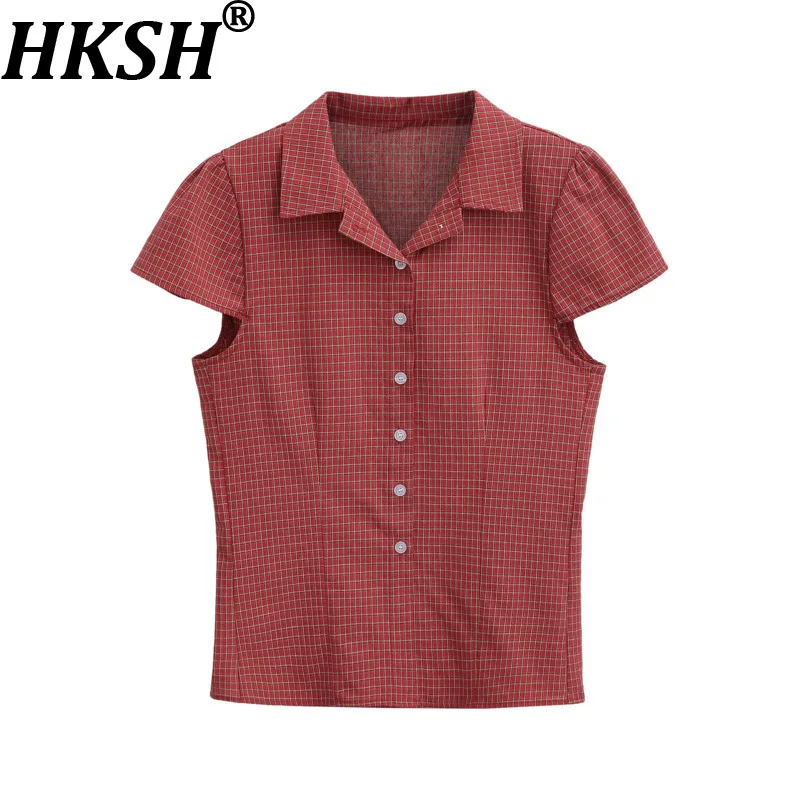HKSH Summer New Women Y2K Ins Trendy Streetwear Fashion Casual Plaid Short Sleeved Turn-down Collar Single Breasted Shirt HK6447
HKSH Summer New Women Y2K Ins Trendy Streetwear Fashion Casual Plaid Short Sleeved Turn-down Collar Single Breasted Shirt HK6447