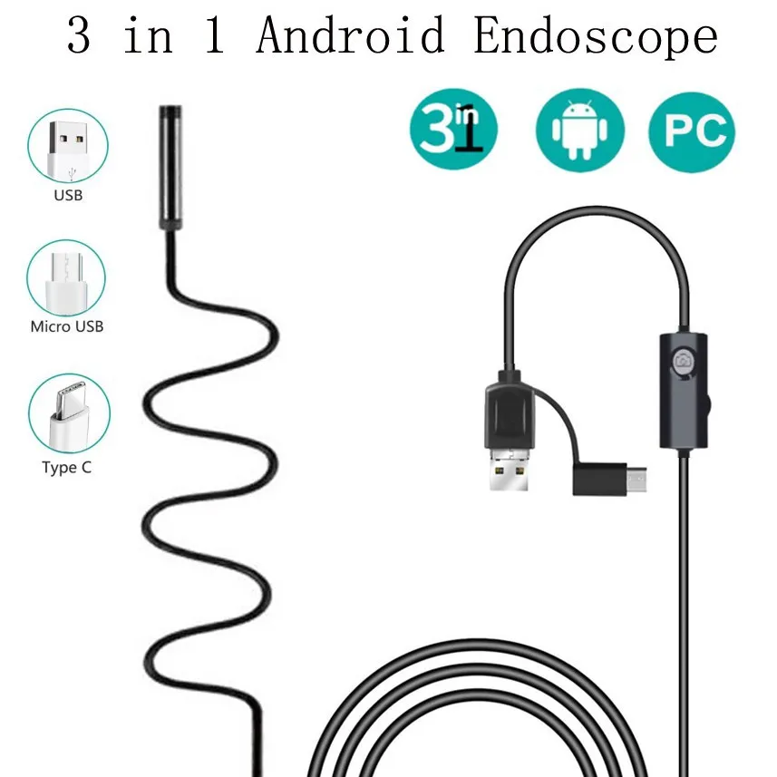 8MM 2MP 1080P Hard Wire 3in1 For Android USB Endoscope CMOS Borescope Inspection Otoscope Camera
8MM 2MP 1080P Hard Wire 3in1 For Android USB Endoscope CMOS Borescope Inspection Otoscope Camera