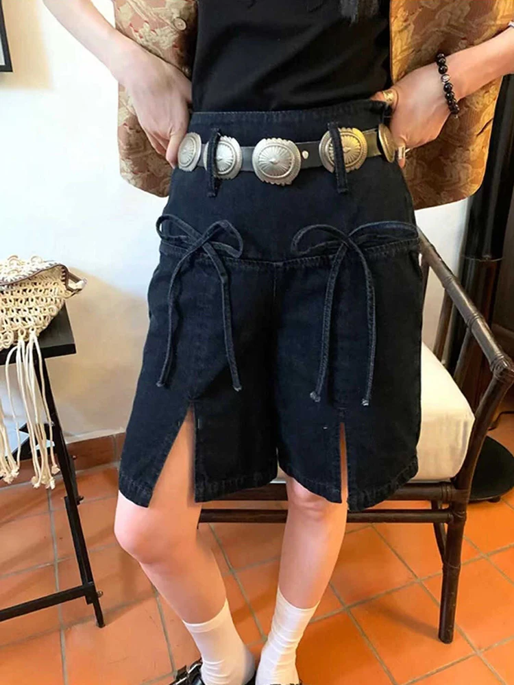 Women's y2k Vintage bow tie straps slim design sense Jeans Sweet Cute Spring Summer Short Straight leg cropped pants
Women's y2k Vintage bow tie straps slim design sense Jeans Sweet Cute Spring Summer Short Straight leg cropped pants