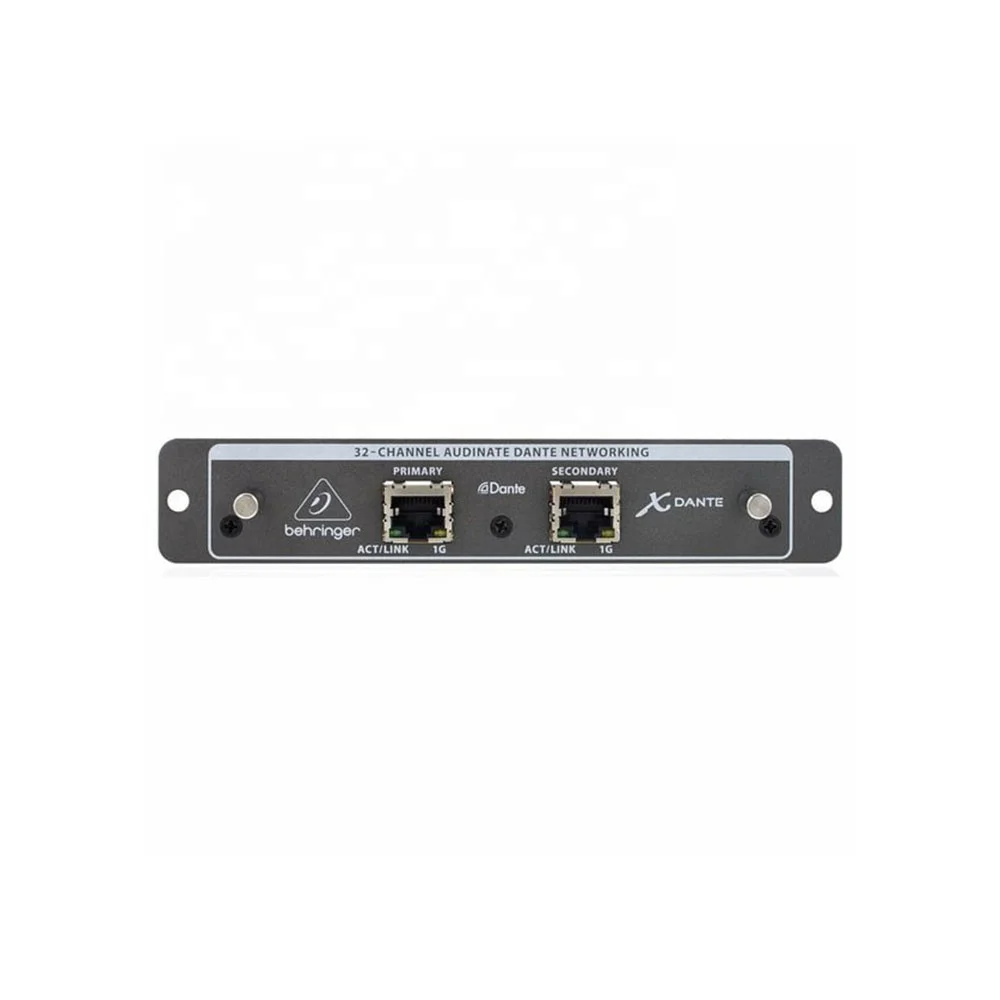 Карта расширения Behringer X-Dante на 32 канала для цифровых консолей Behringer X32 и Midas M32, аудиооборудование для живых выступлений и звуковых систем
Карта расширения Behringer X-Dante на 32 канала для цифровых консолей Behringer X32 и Midas M32, аудиооборудование для живых выступлений и звуковых систем