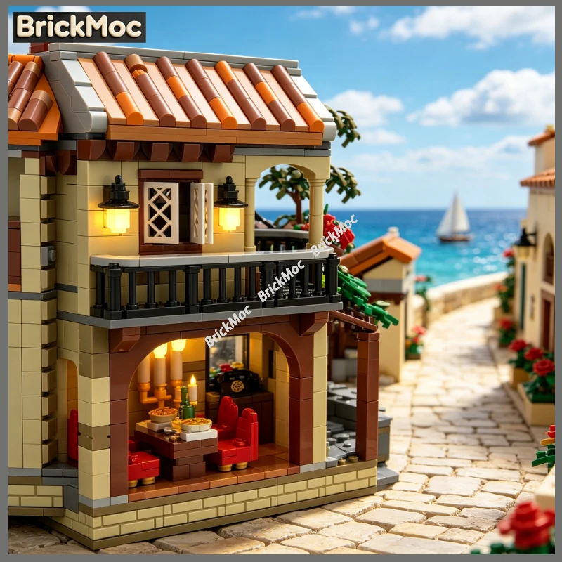 Simulated Mediterranean Pizzeria MOC Building Blocks Retro Italian Food Shop Model Detailed Bricks Set Desktop 4310PCS
Simulated Mediterranean Pizzeria MOC Building Blocks Retro Italian Food Shop Model Detailed Bricks Set Desktop 4310PCS