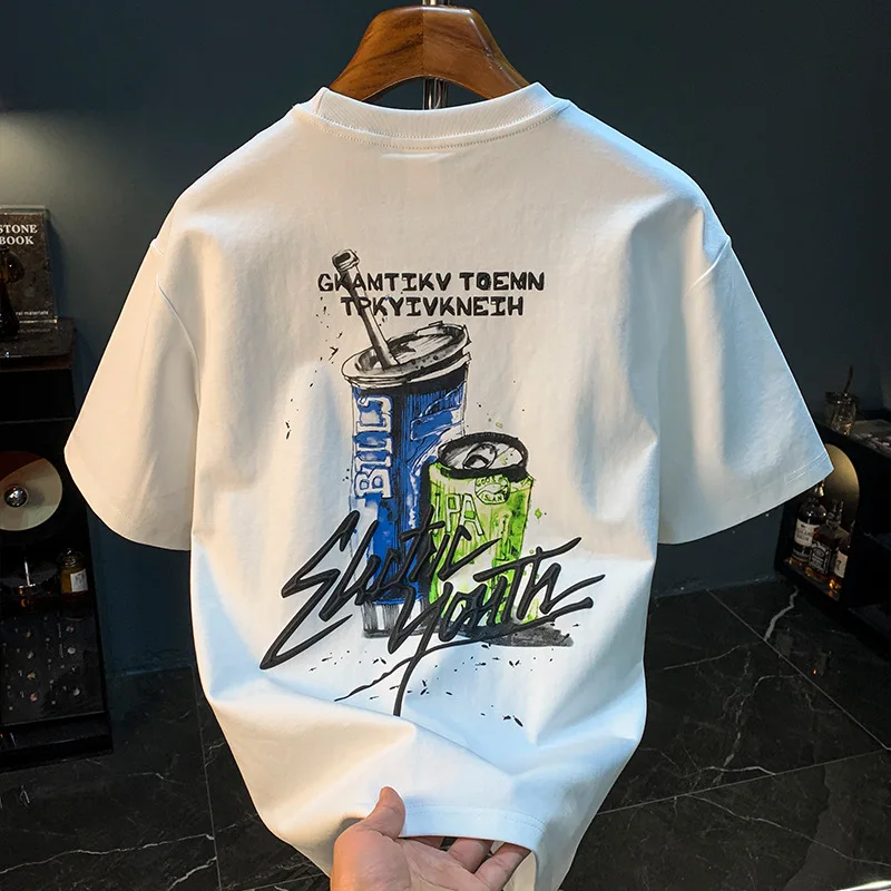 Summer printed T-shirt for men in 2025, thin, trendy, loose, plus size, versatile round neck short sleeved top
Summer printed T-shirt for men in 2025, thin, trendy, loose, plus size, versatile round neck short sleeved top